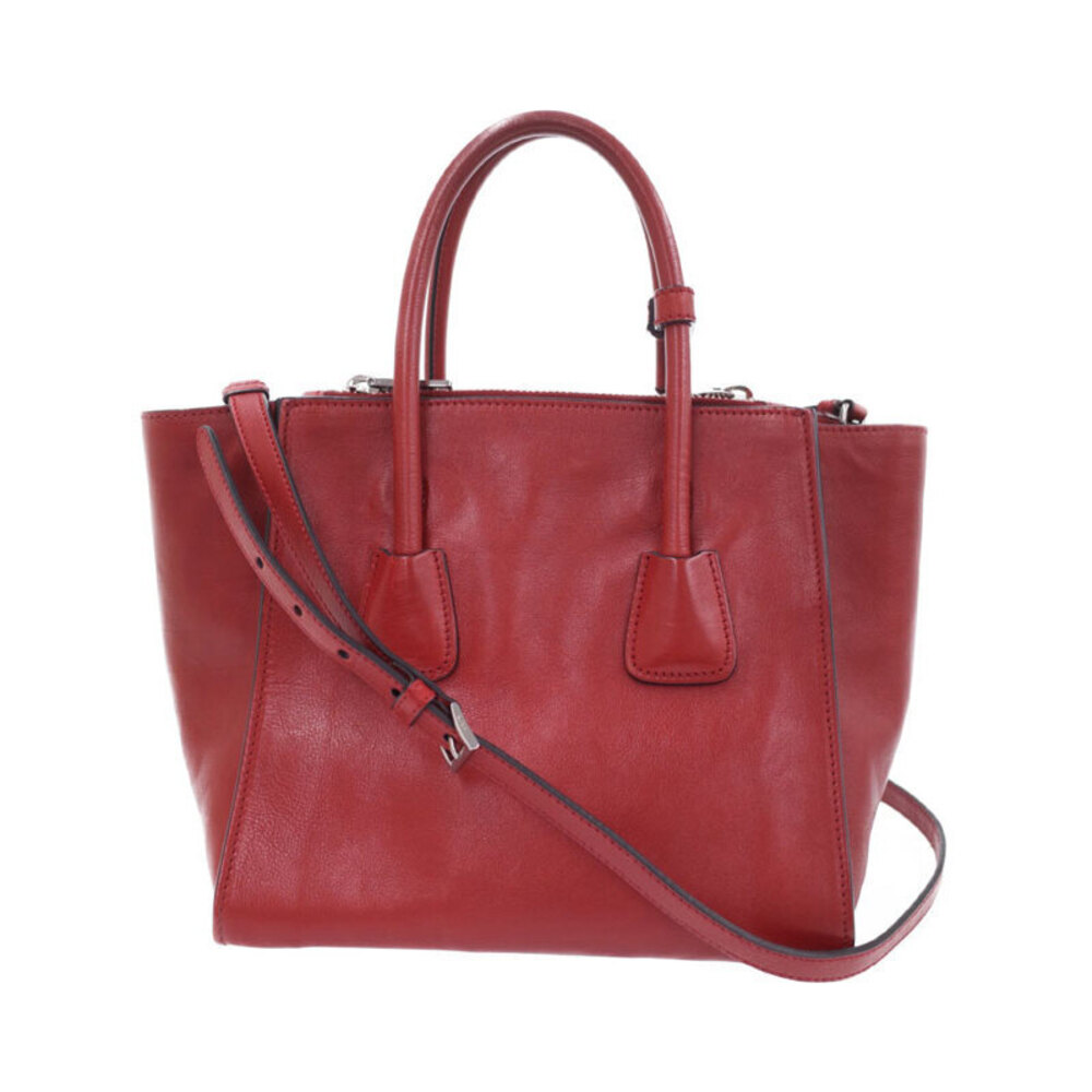 Prada handbag Shoulder Bag Saffiano leather Red - Picture 2 of 9